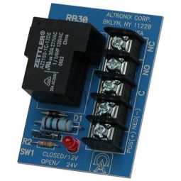 Altronix RB30 Relay Module, 12/24VDC Operation at 95mA Draw, 30A/28VDC, 120VAC or 277VAC SPDT Contac